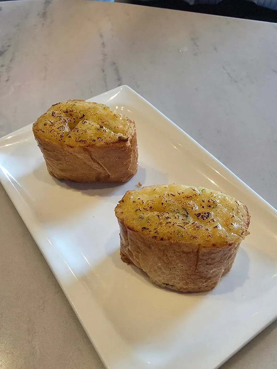 Serving a portion of the mushroom salad