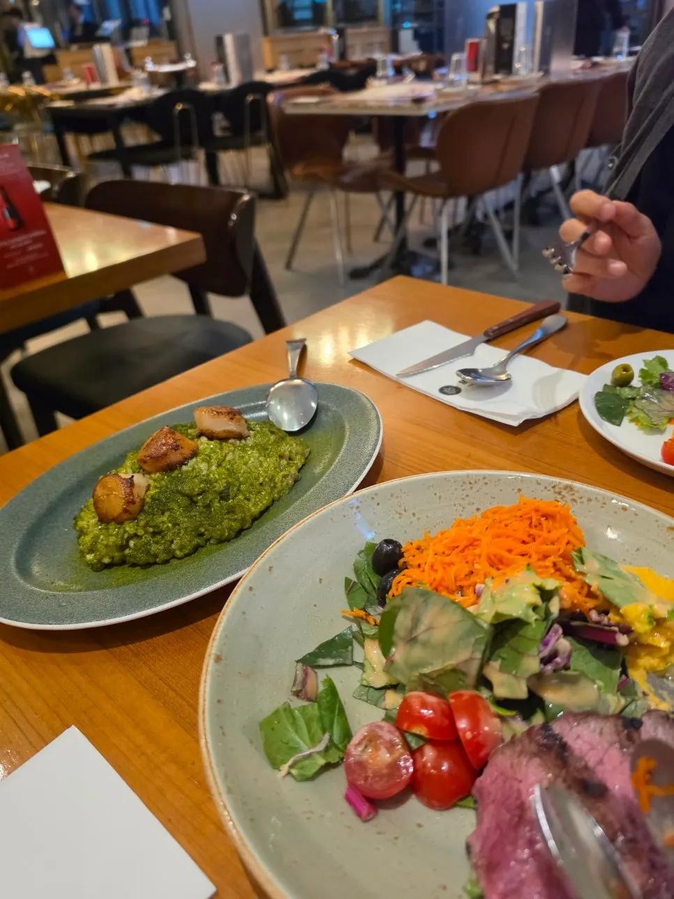 Plate servido en platos individuales
