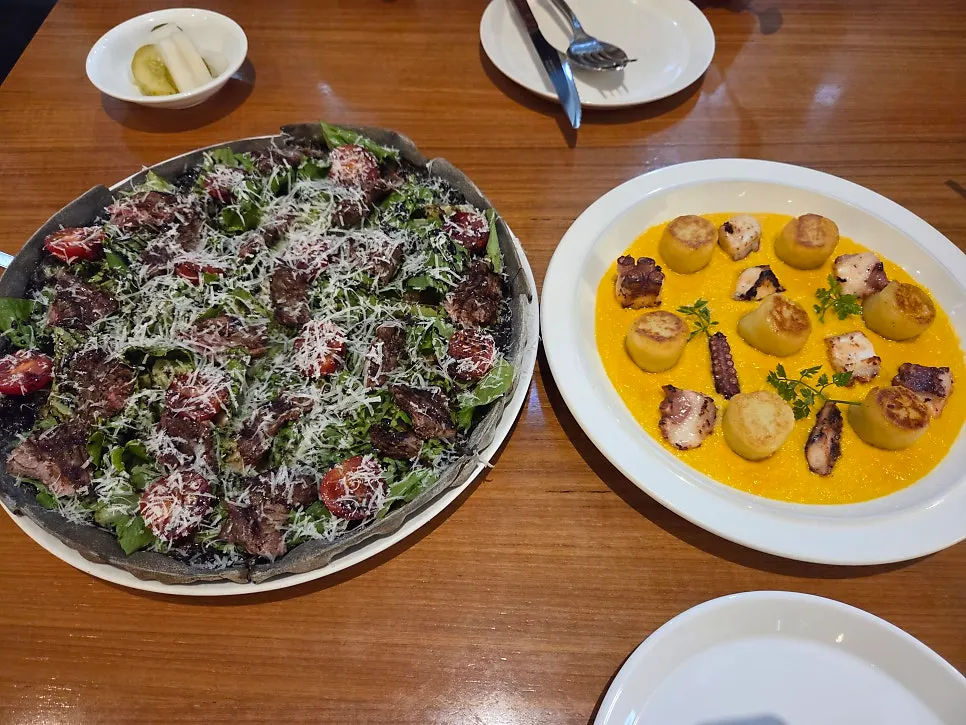 Table at Mano di Chef Jamsil Branch after finishing the meal
