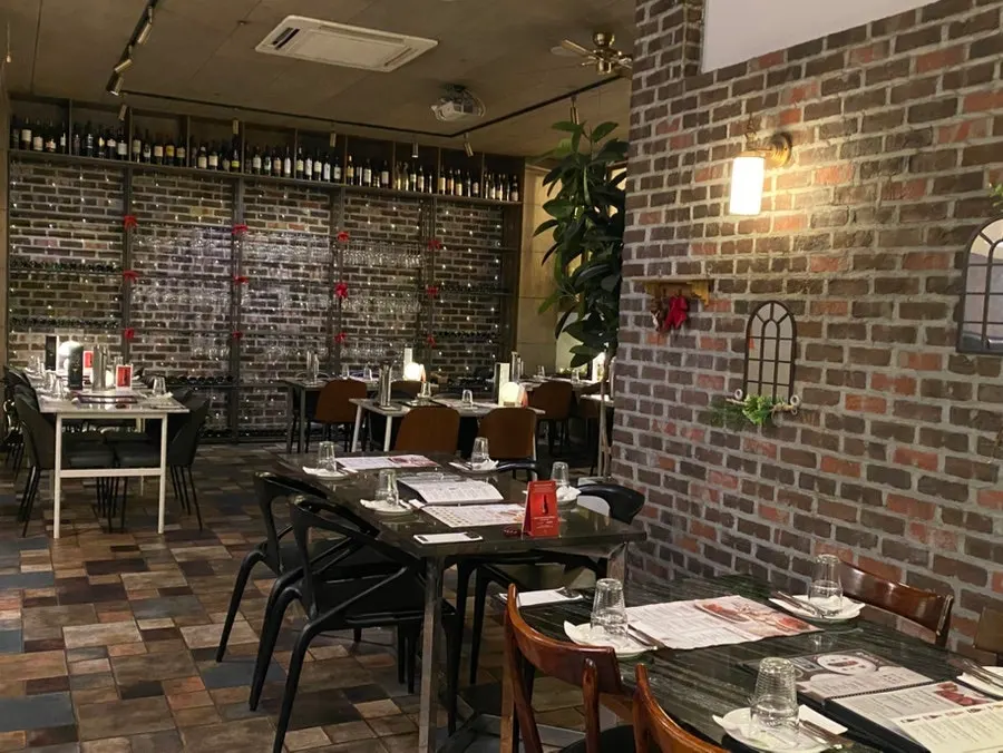 Gorgeous, cozy interior of the dining hall