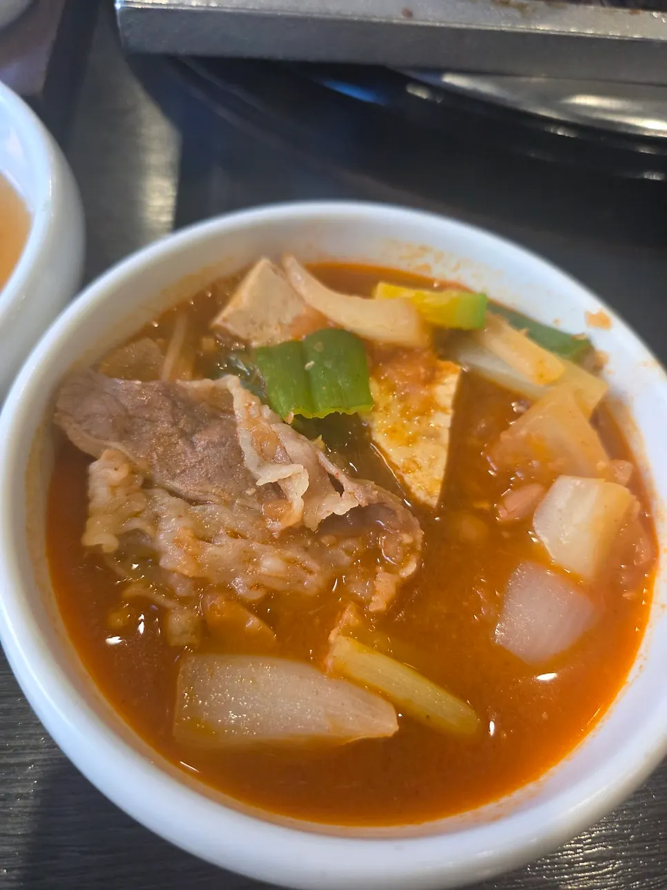 Brisket doenjang jjigae with handmade Hamhung naengmyeon