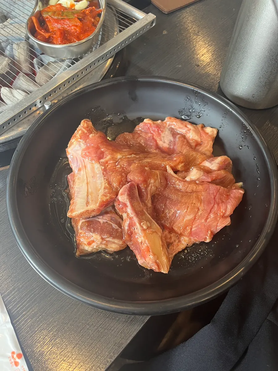 3 servings of ordered handmade marinated pork galbi