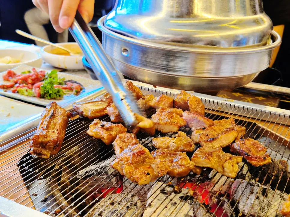 Golden-brown grilled pork galbi