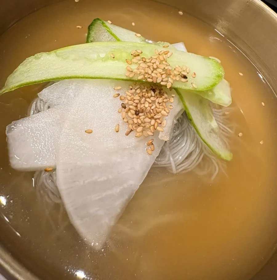 Water naengmyeon ordered for dessert