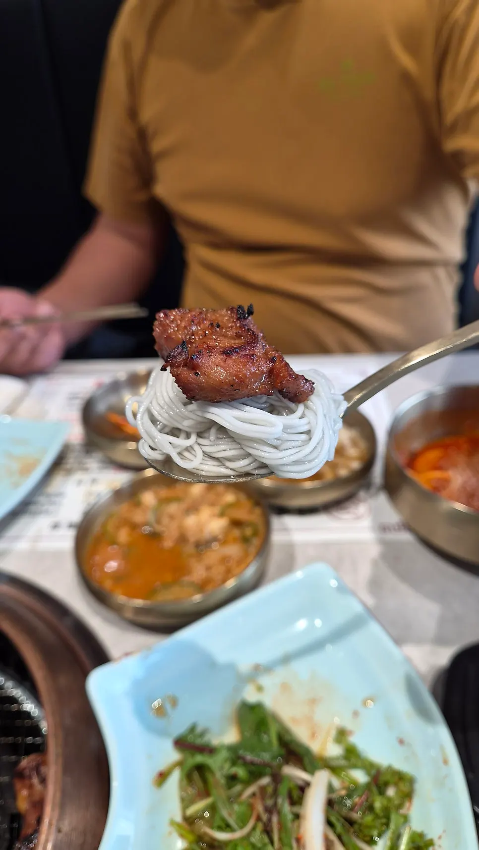 Thin, chewy Hamhung naengmyeon noodles