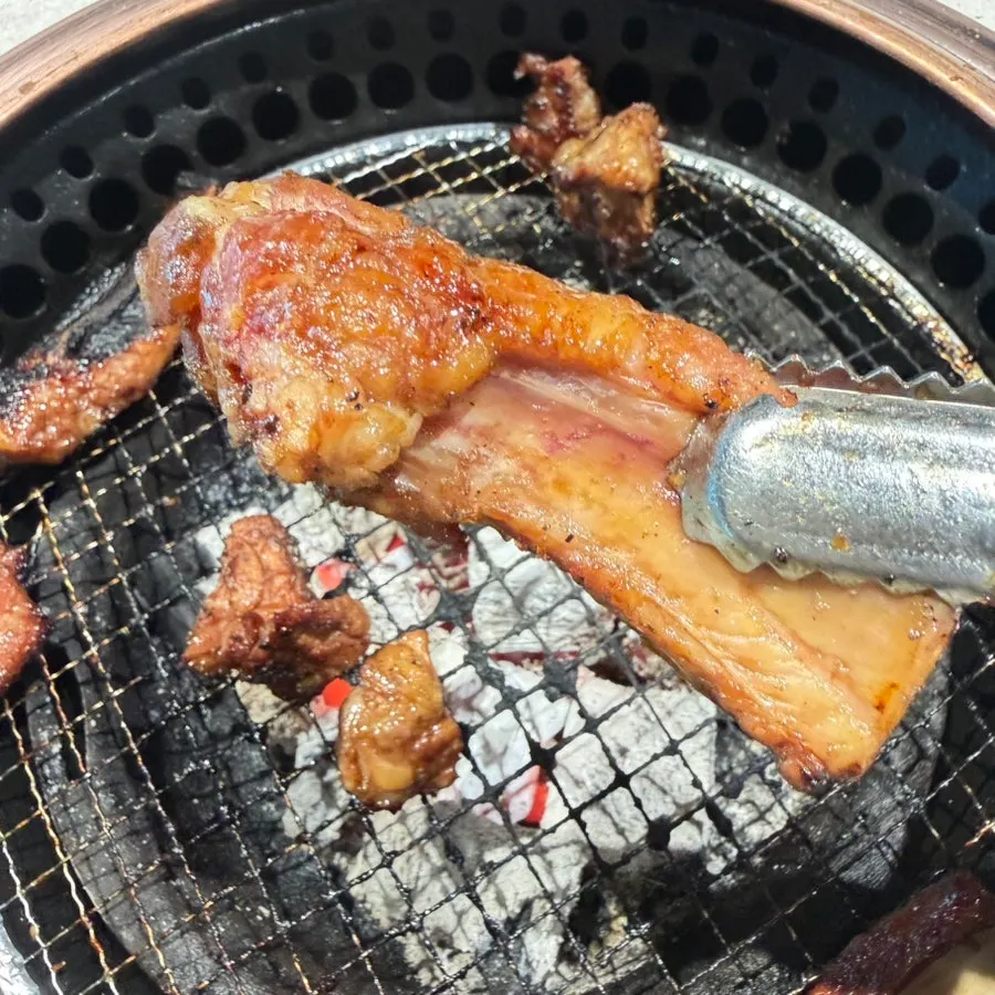 Handmade galbi dipped in special onion sauce