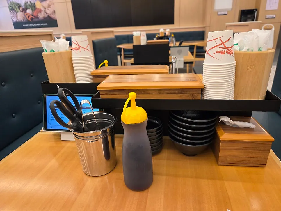 Menu info for hanwoo shabu kalguksu and add-on options