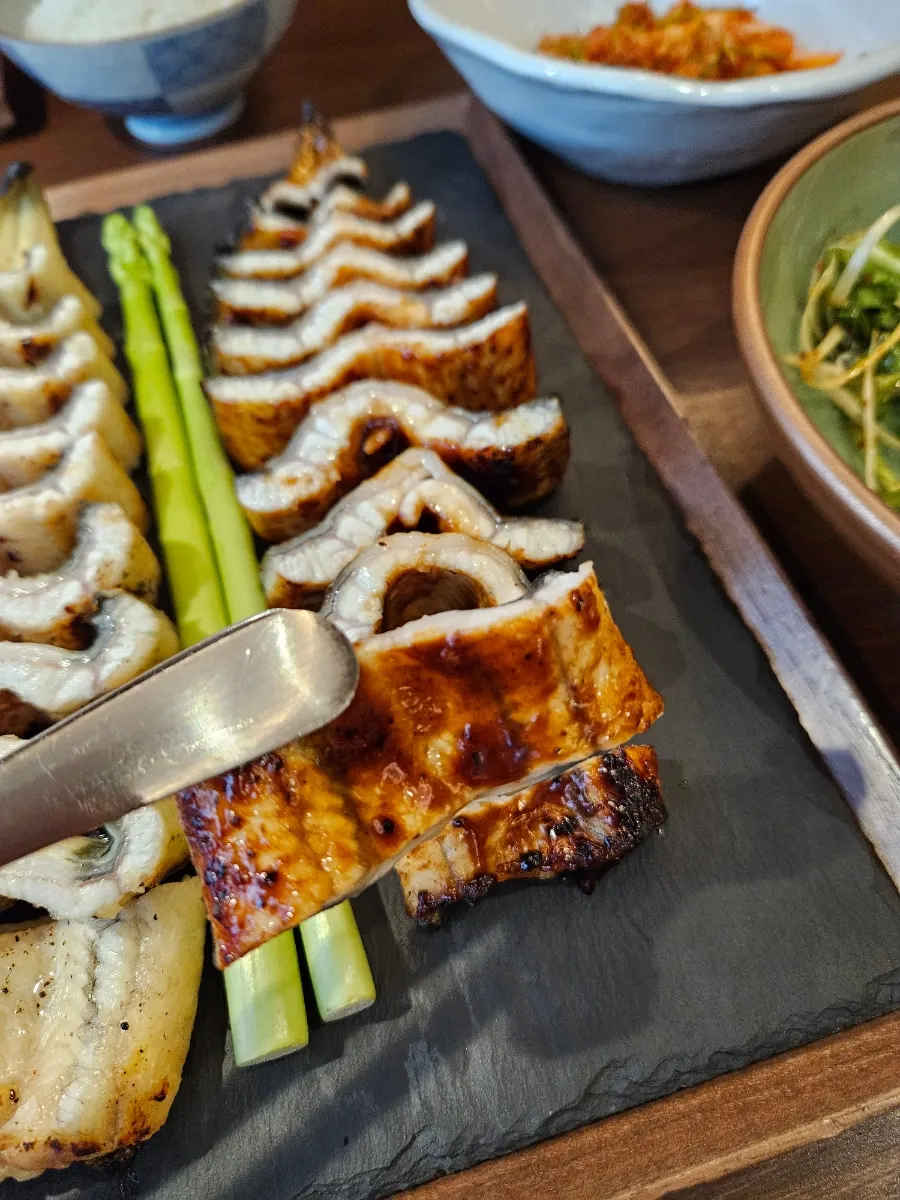 Nicely browned seasoned grilled eel