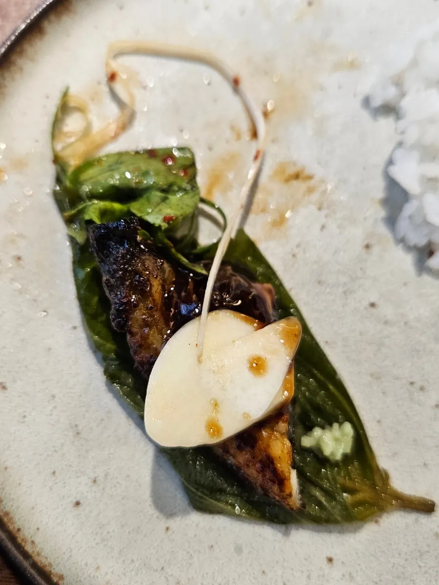 Dinner with mom over grilled eel