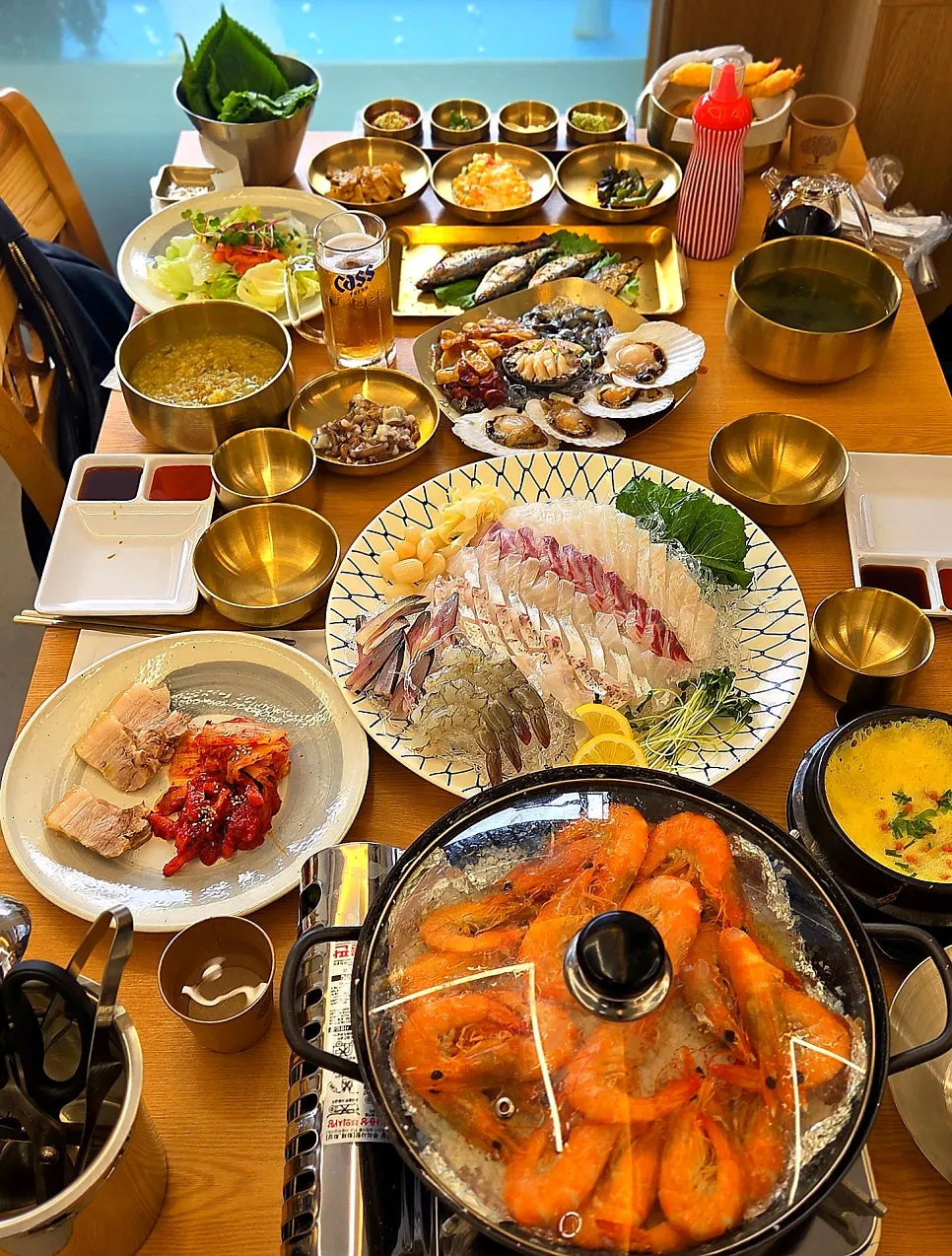 마포바다 시그니처 한상 차려진 테이블