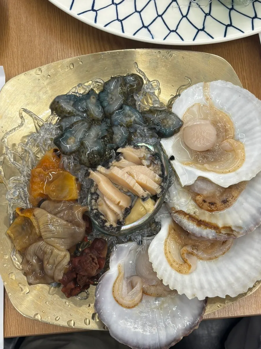 Plate of cold boiled pork
