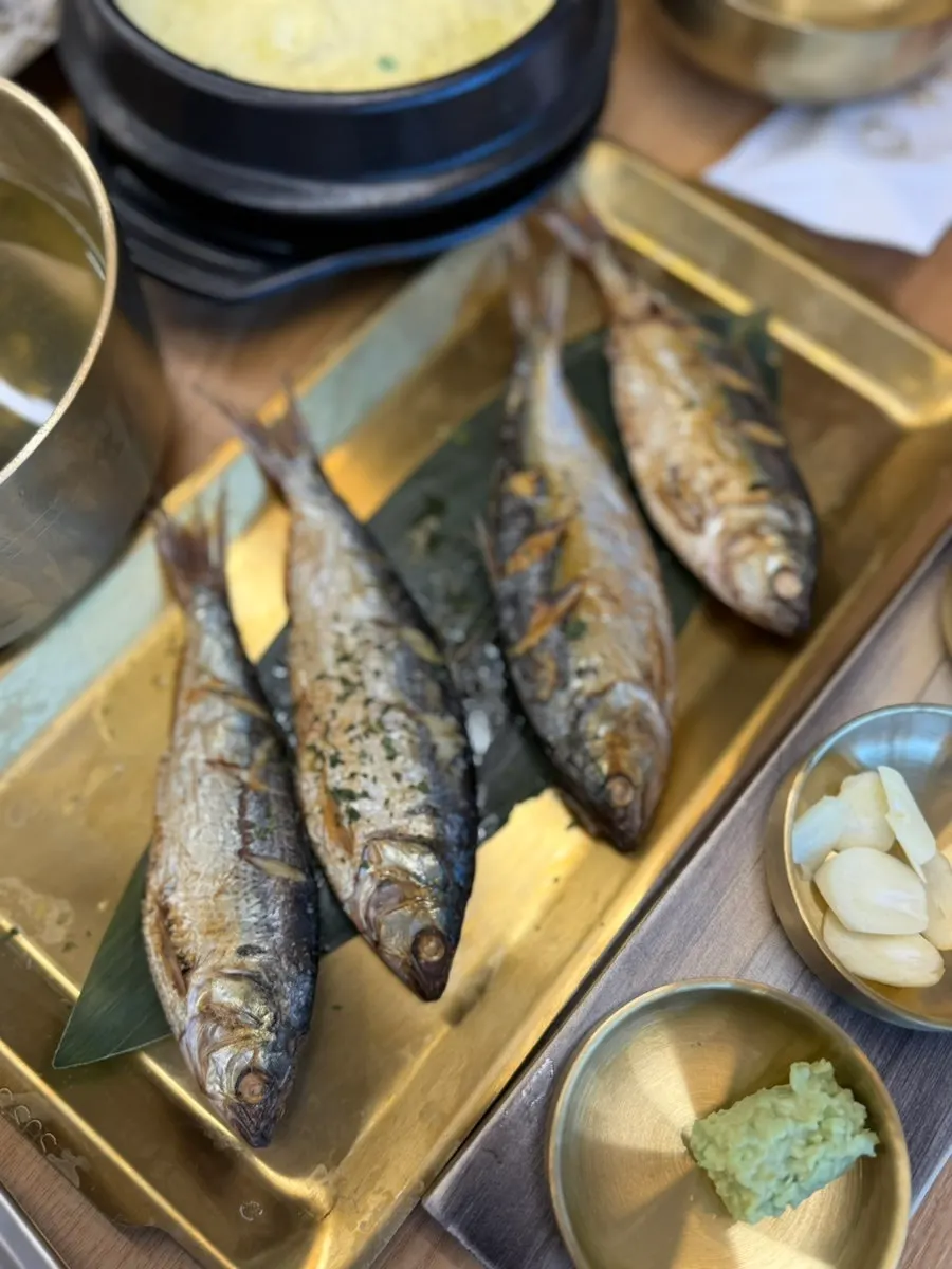 Plate of nicely grilled gizzard shad