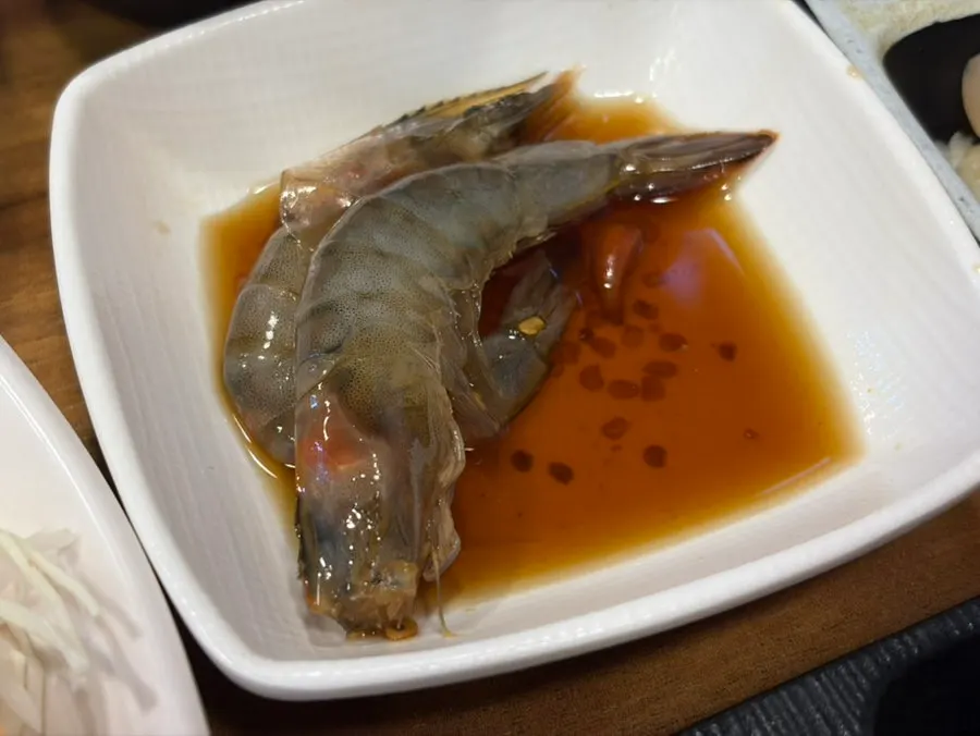 Soy-sauce shrimp served as banchan