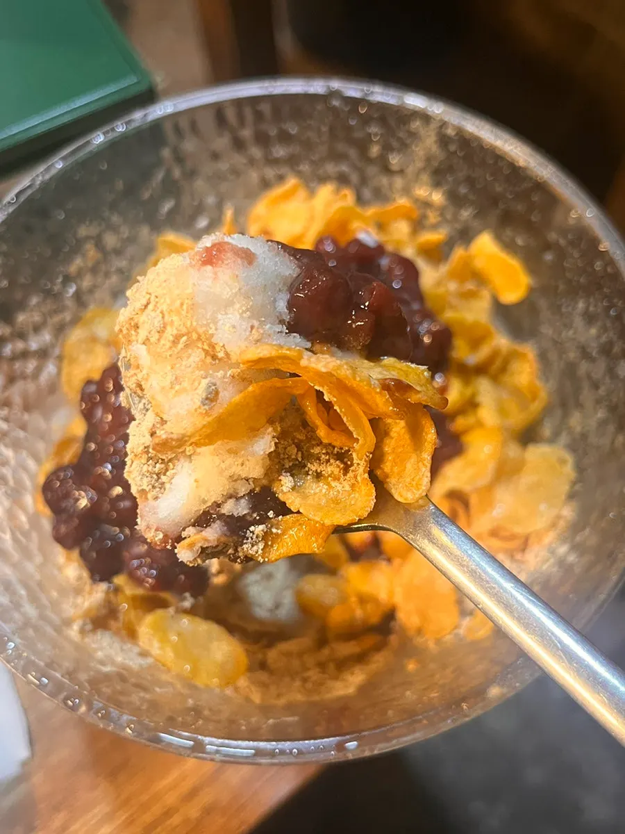 Complimentary patbingsu
