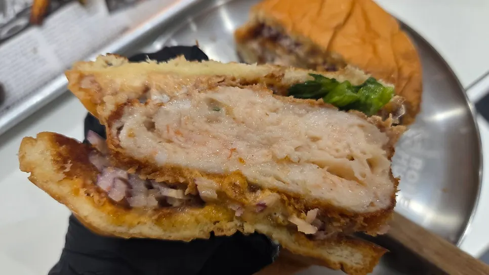 Shrimp Burger with a soft bun