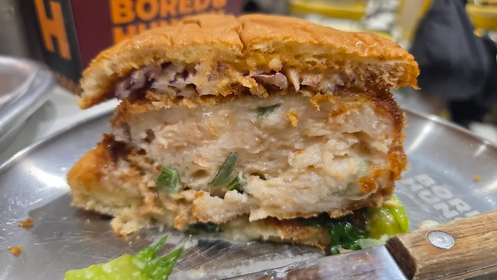 Shrimp burger with a buttery flavor