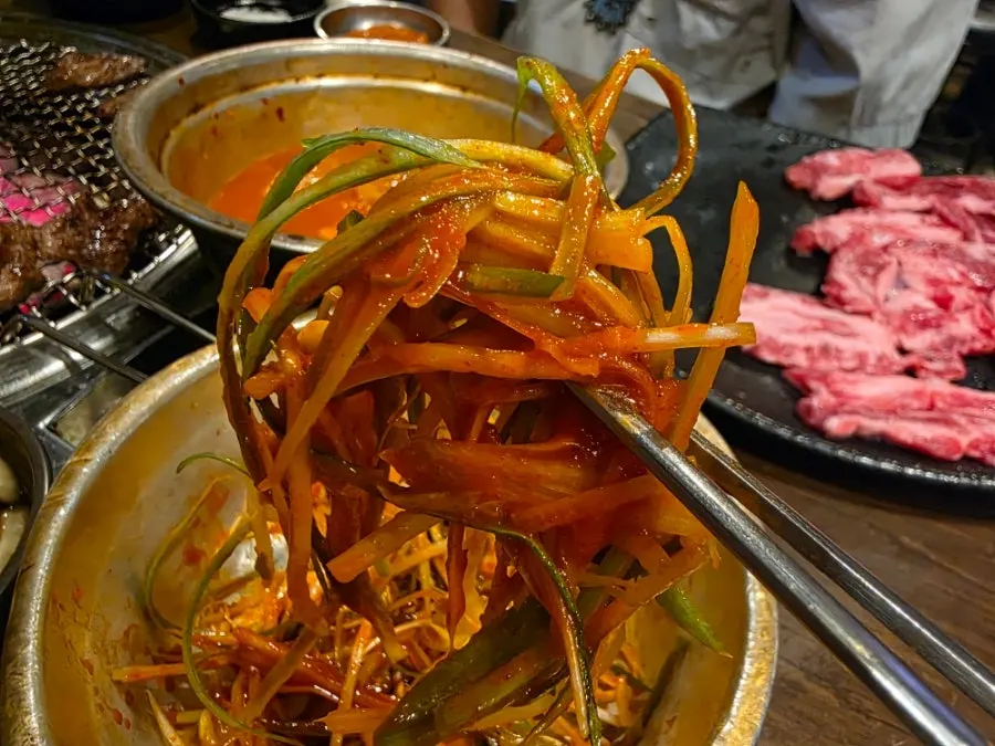 Garlic and sauces among the side dishes