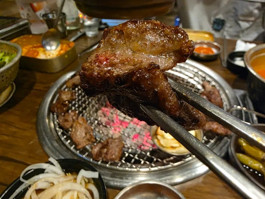 Golden-brown grilled Emperor Galbisal