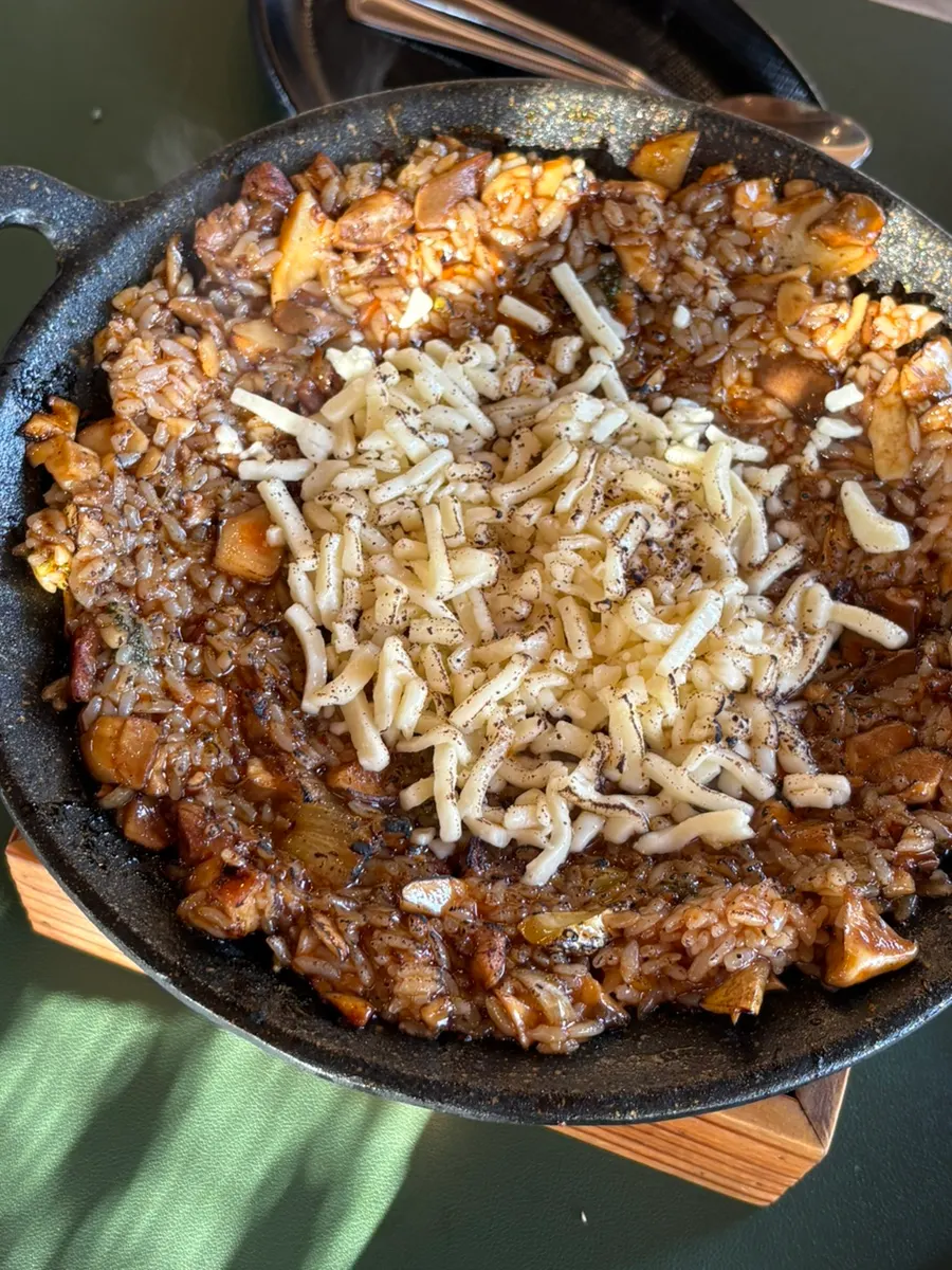 Assorted shashlik and cheese fried rice