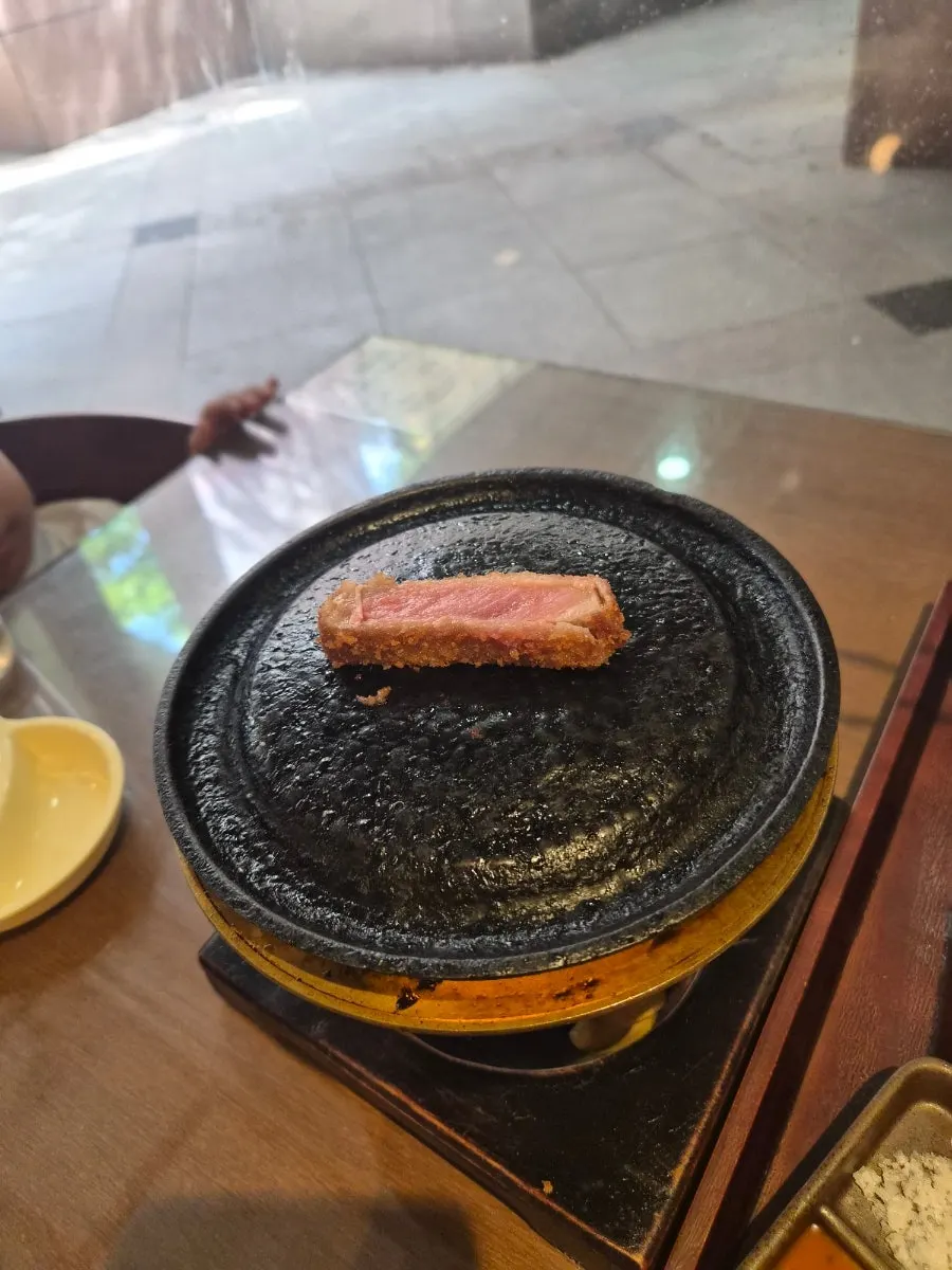 Table drawer and cutlery pouch at Gyudo