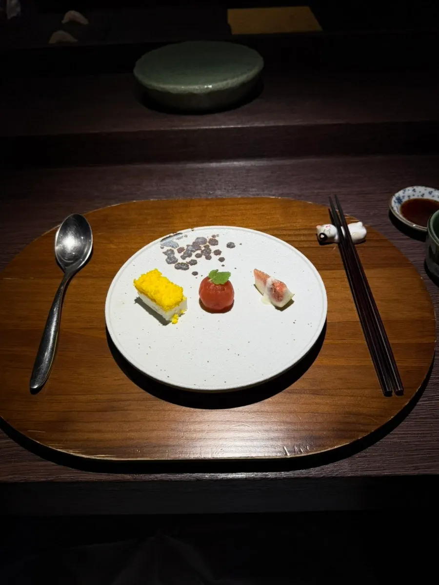 Plate of three appetizers at Danya