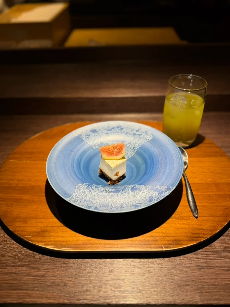 Fig cream cheese cake dessert