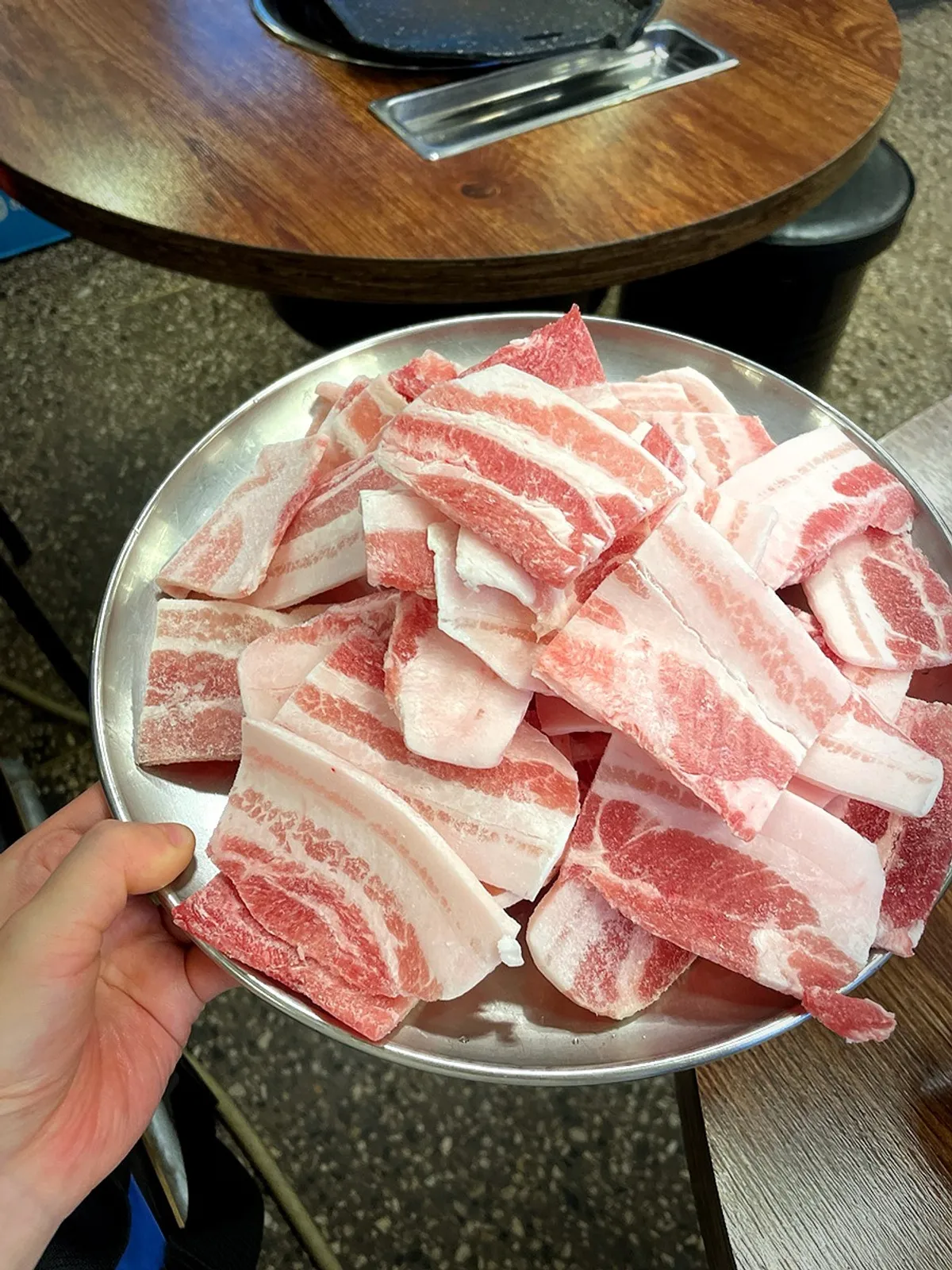 마포구이마당 통삼겹살 구이 상차림
