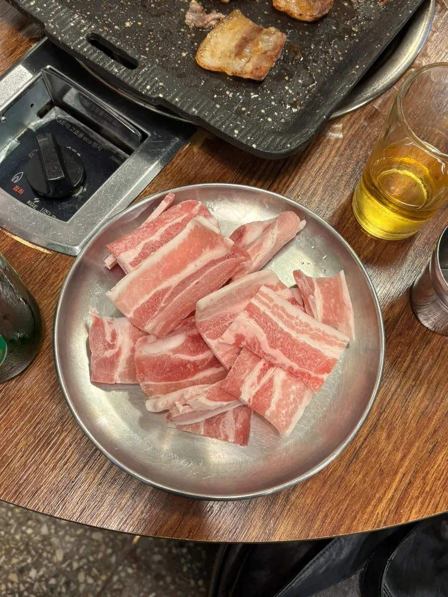불판에 올려 구운 전라도식 파김치