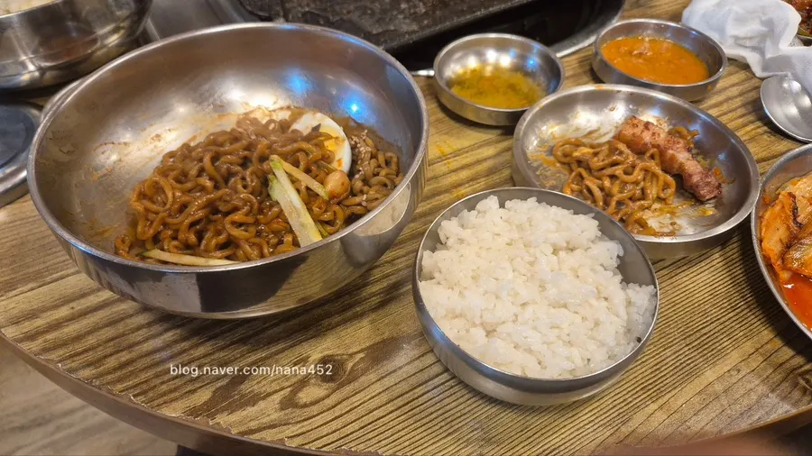 마포역 고기집 마포구이마당 용강직영점 마무리 사진