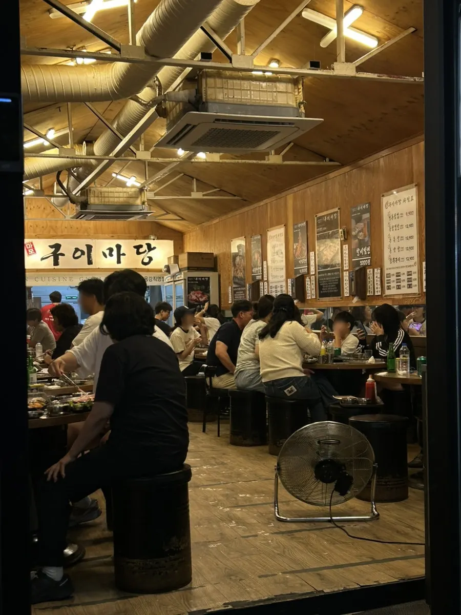 Restaurant interior with spacious tables