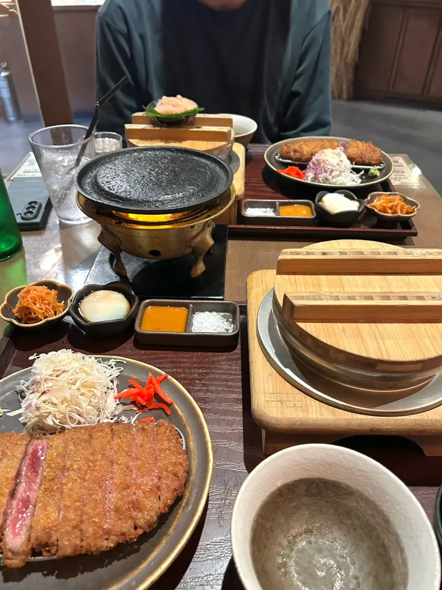 규카츠 정식 상차림