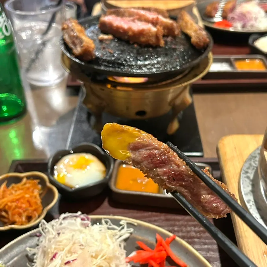 온센타마고 곁들임 규카츠