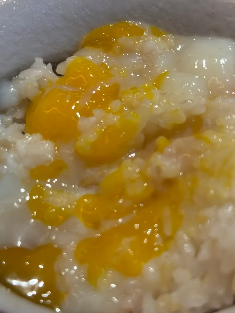 Onsen tamago served with rice