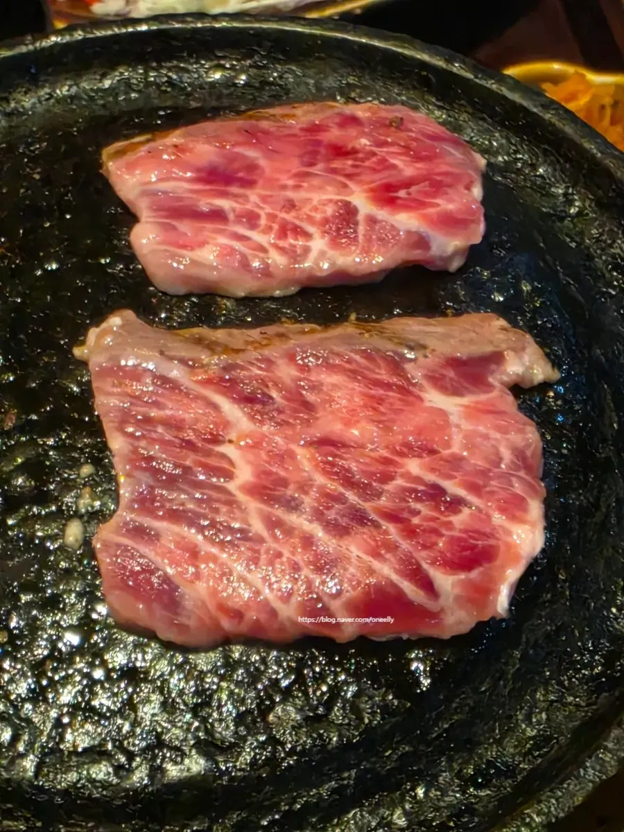 Food spread at Gyudo, a Mapo gyukatsu restaurant