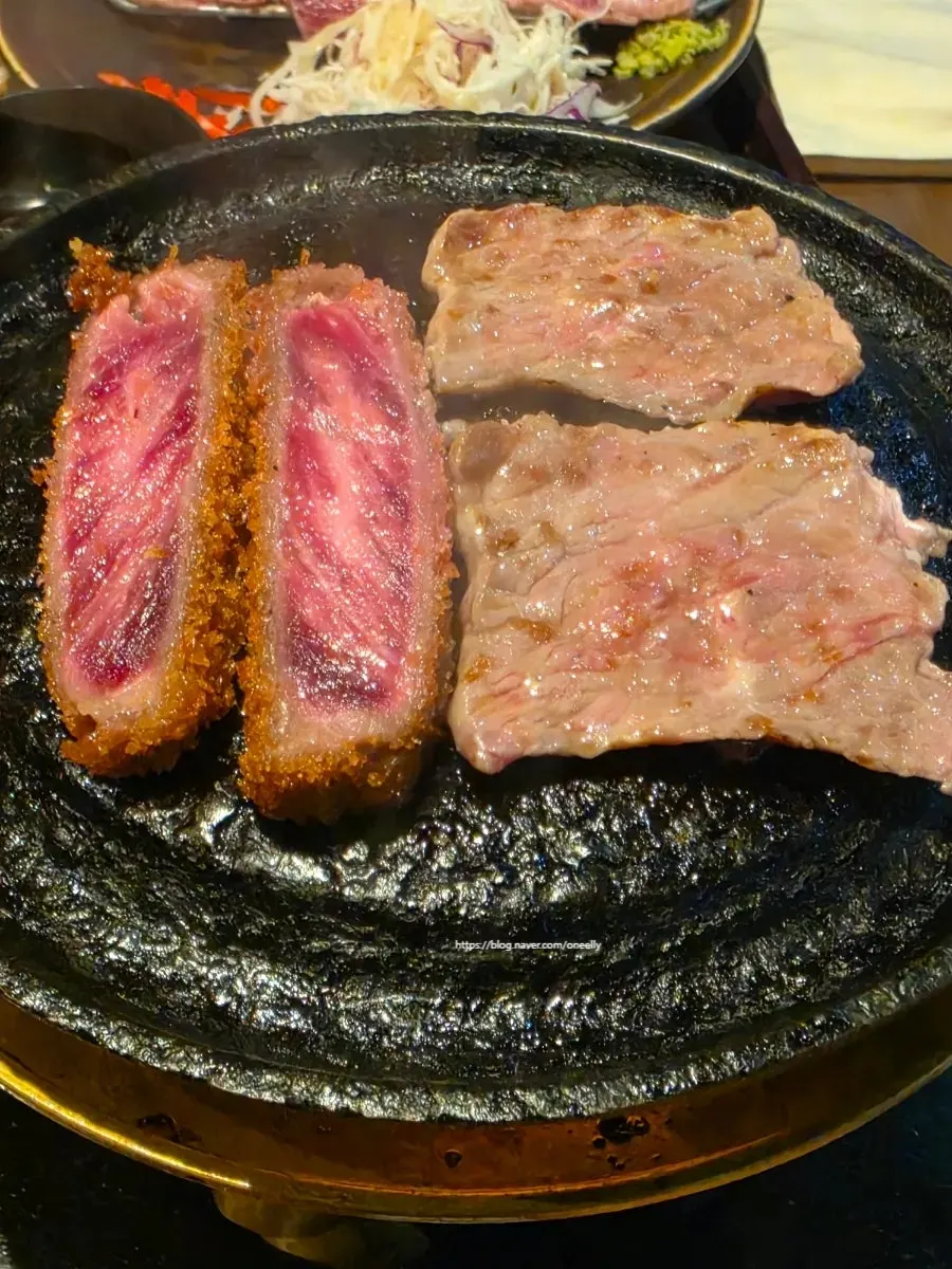 Yakiniku meat on the brazier