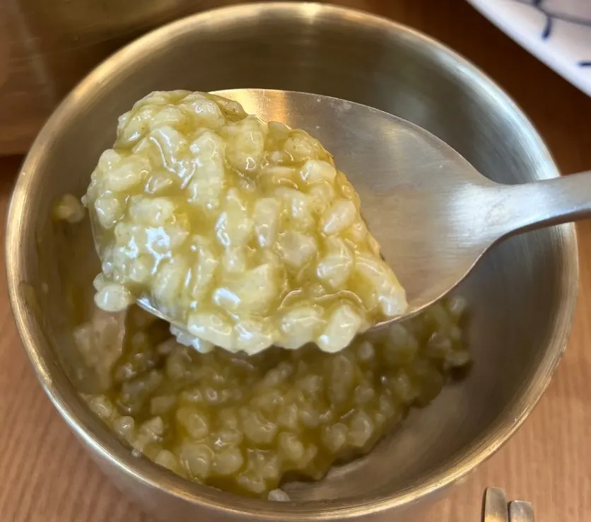 Richly cooked abalone innards porridge