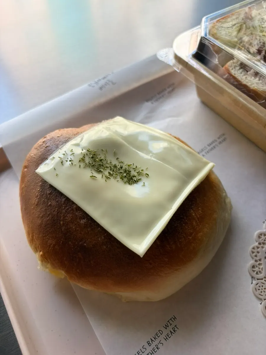 Bagel and coffee on the table