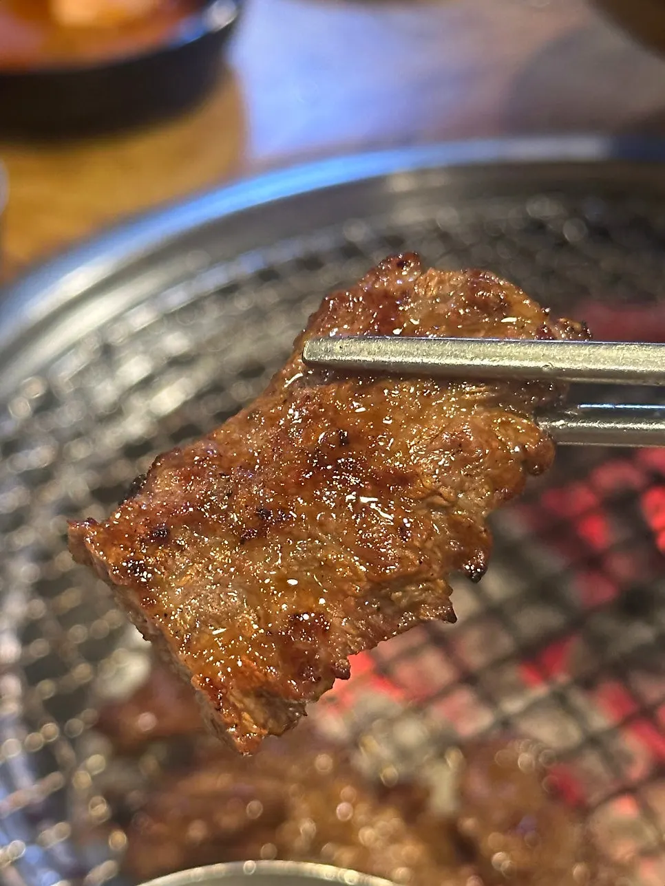 Marinated premium beef ribs grilled over charcoal