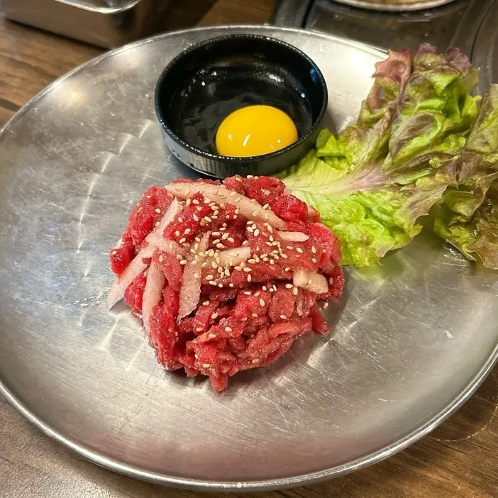 Close-up of fully grilled marinated rib meat