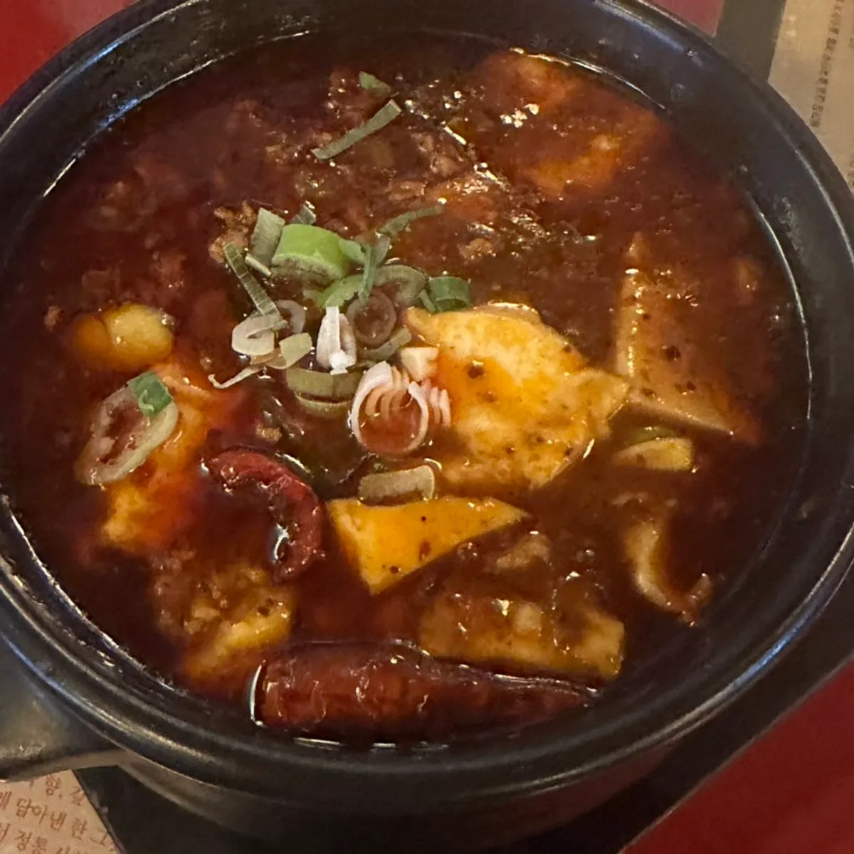The ordered mapo tofu