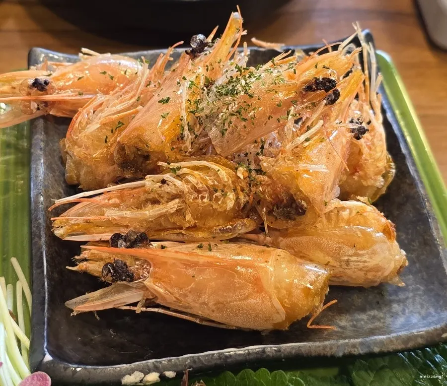Plump grilled shrimp