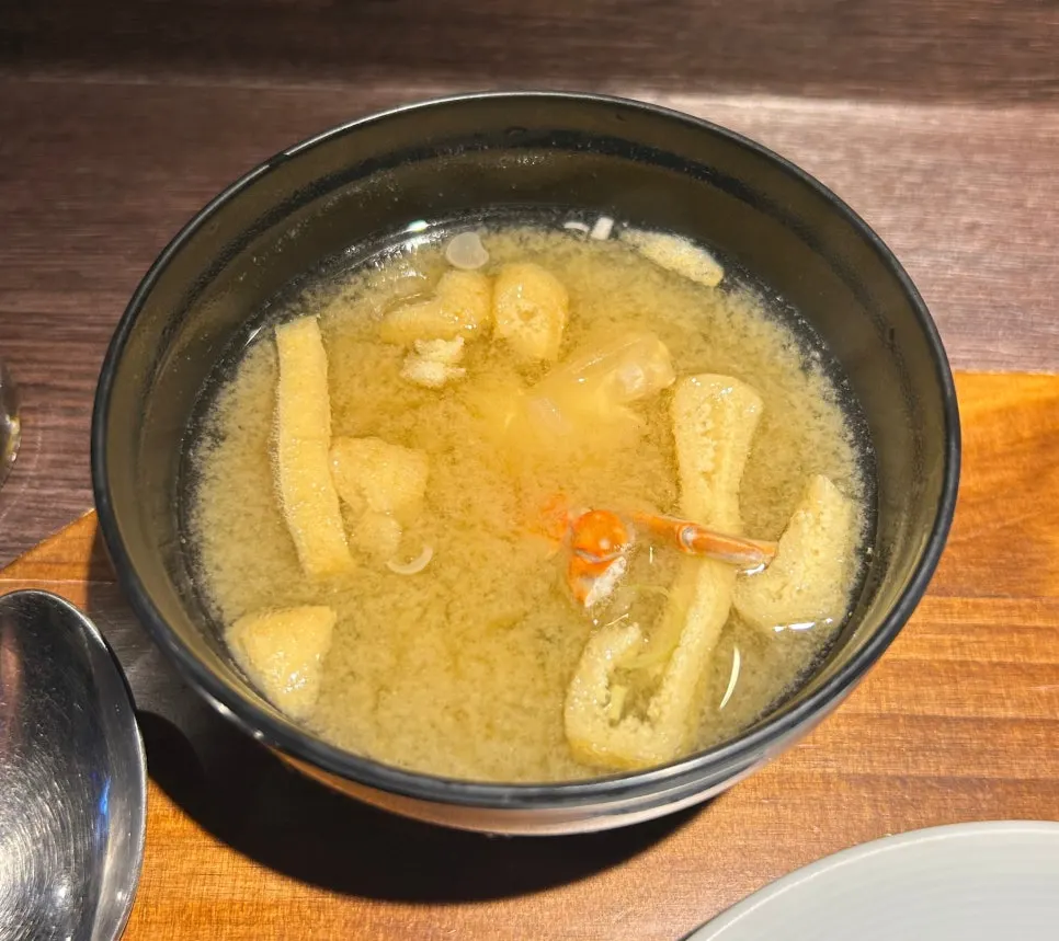초밥 코스 전 꽃게 장국