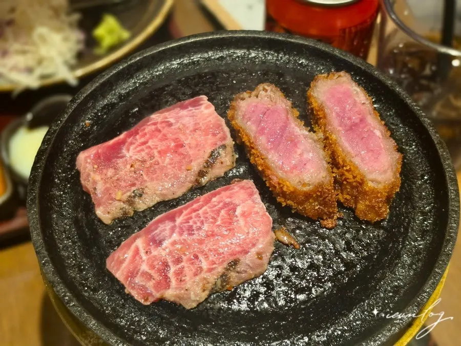 Gyukatsu cooked close to rare