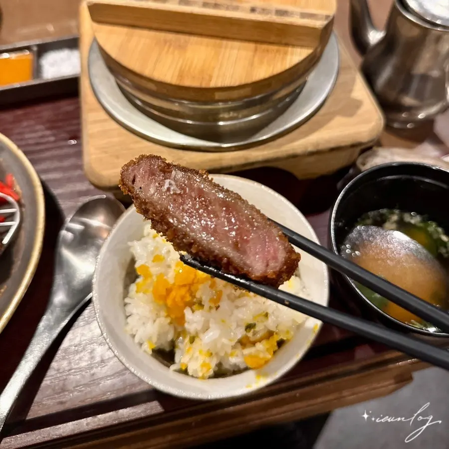 Gyukatsu with a crispy coating