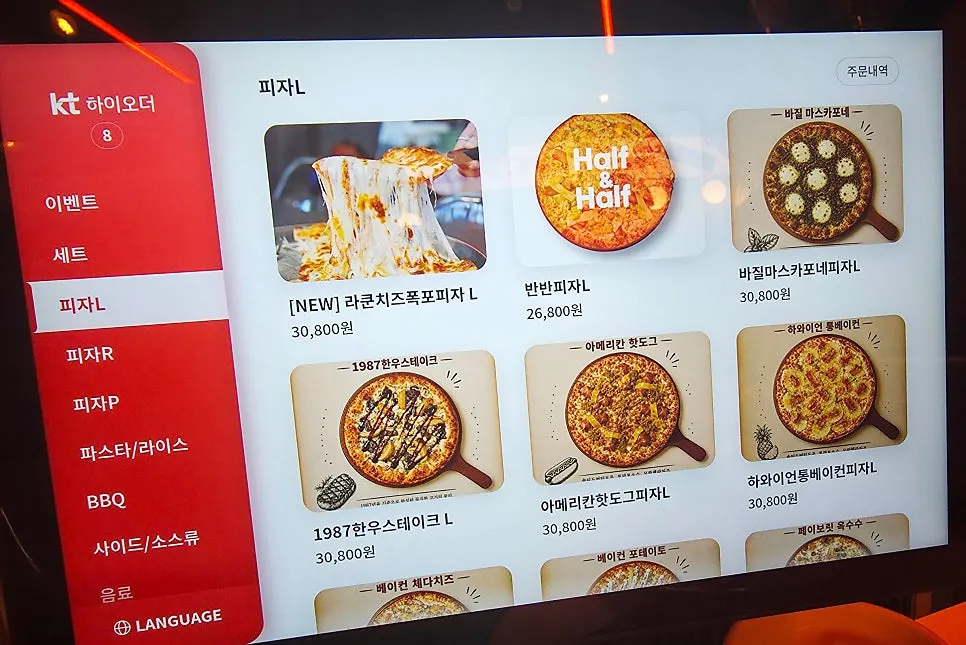Full spread of the Raccoon Pizza set menu
