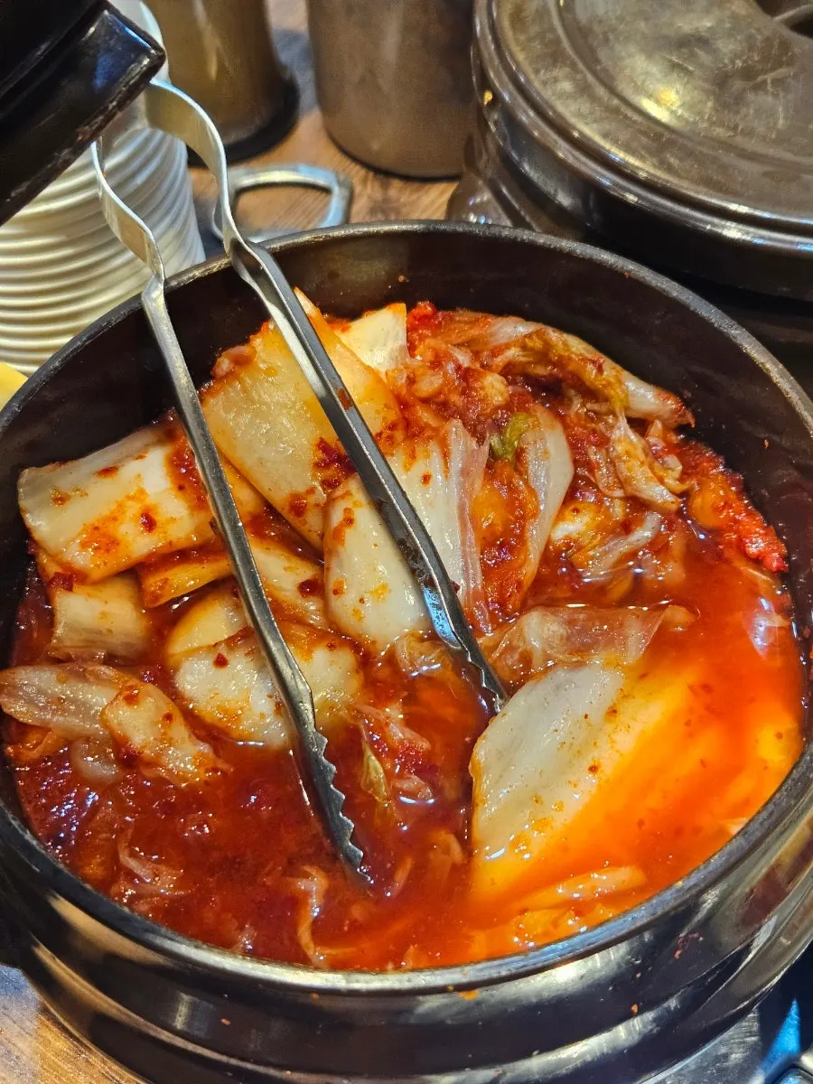 우시장회관 식사 상차림