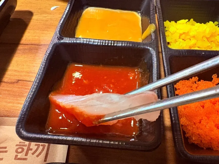 Raw shrimp and flounder set, ideal for two