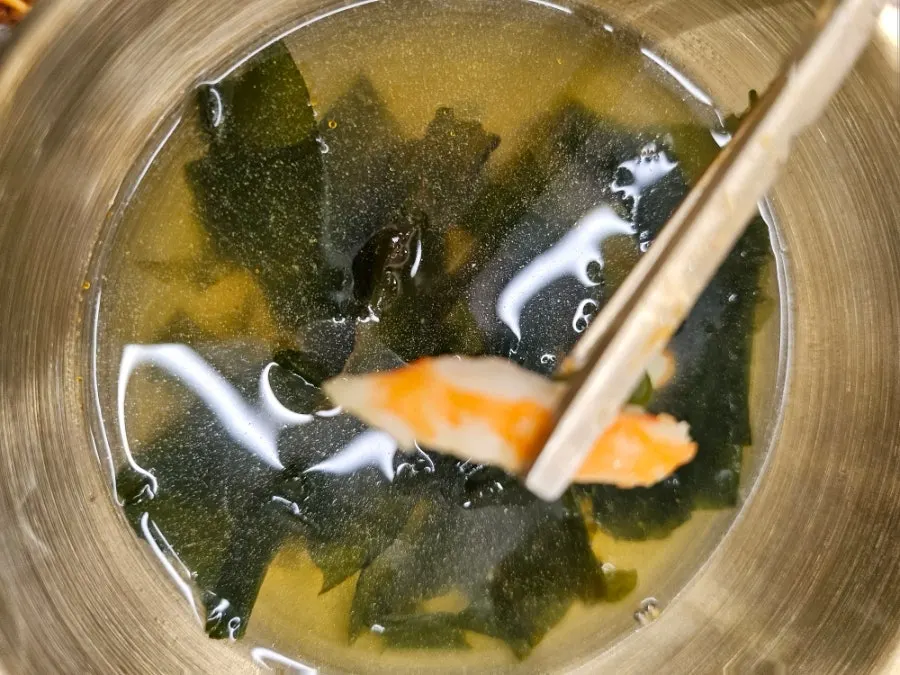 A shrimp-based soup dish