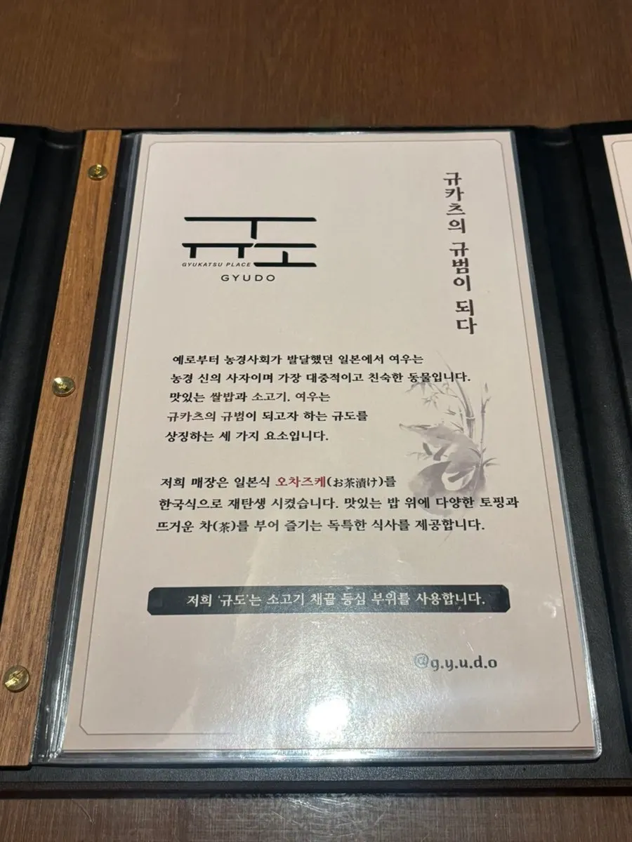 Guide to the Gyudo menu