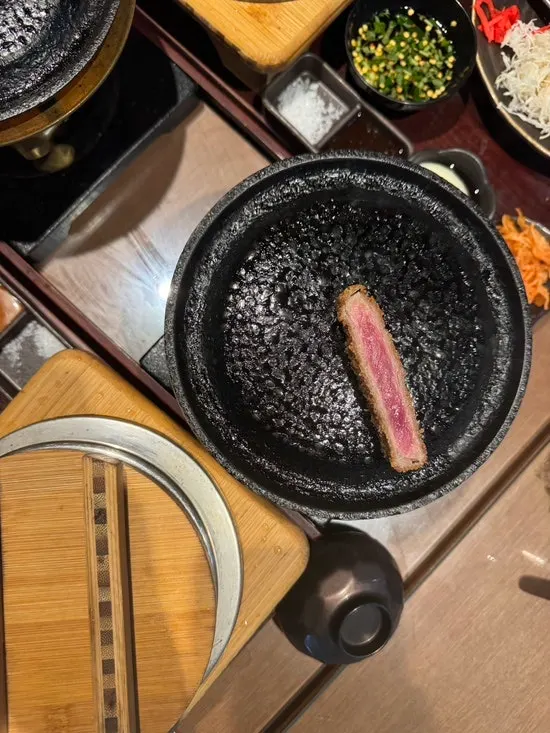 A full gyukatsu and yakiniku meal